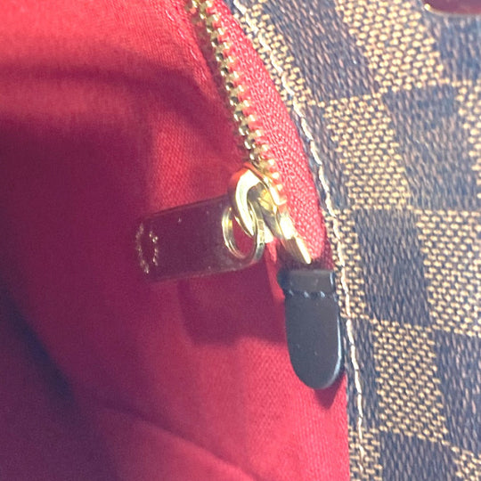 LOUIS VUITTON Tote Bag N41177 Damier canvas Brown Damier Hippopotamus roseberry Women Used Authentic