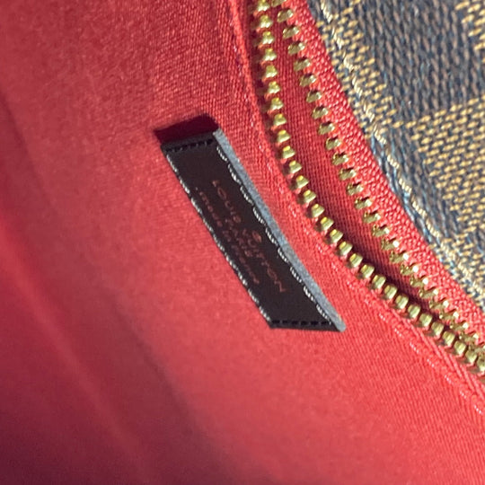 LOUIS VUITTON Tote Bag N41177 Damier canvas Brown Damier Hippopotamus roseberry Women Used Authentic