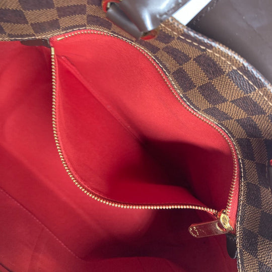 LOUIS VUITTON Tote Bag N41177 Damier canvas Brown Damier Hippopotamus roseberry Women Used Authentic