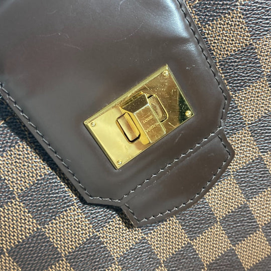 LOUIS VUITTON Tote Bag N41177 Damier canvas Brown Damier Hippopotamus roseberry Women Used Authentic