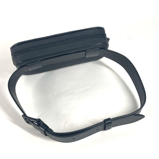 LOUIS VUITTON Waist bag M53550 leather black Sling bag Pochette Volga mens Used Authentic