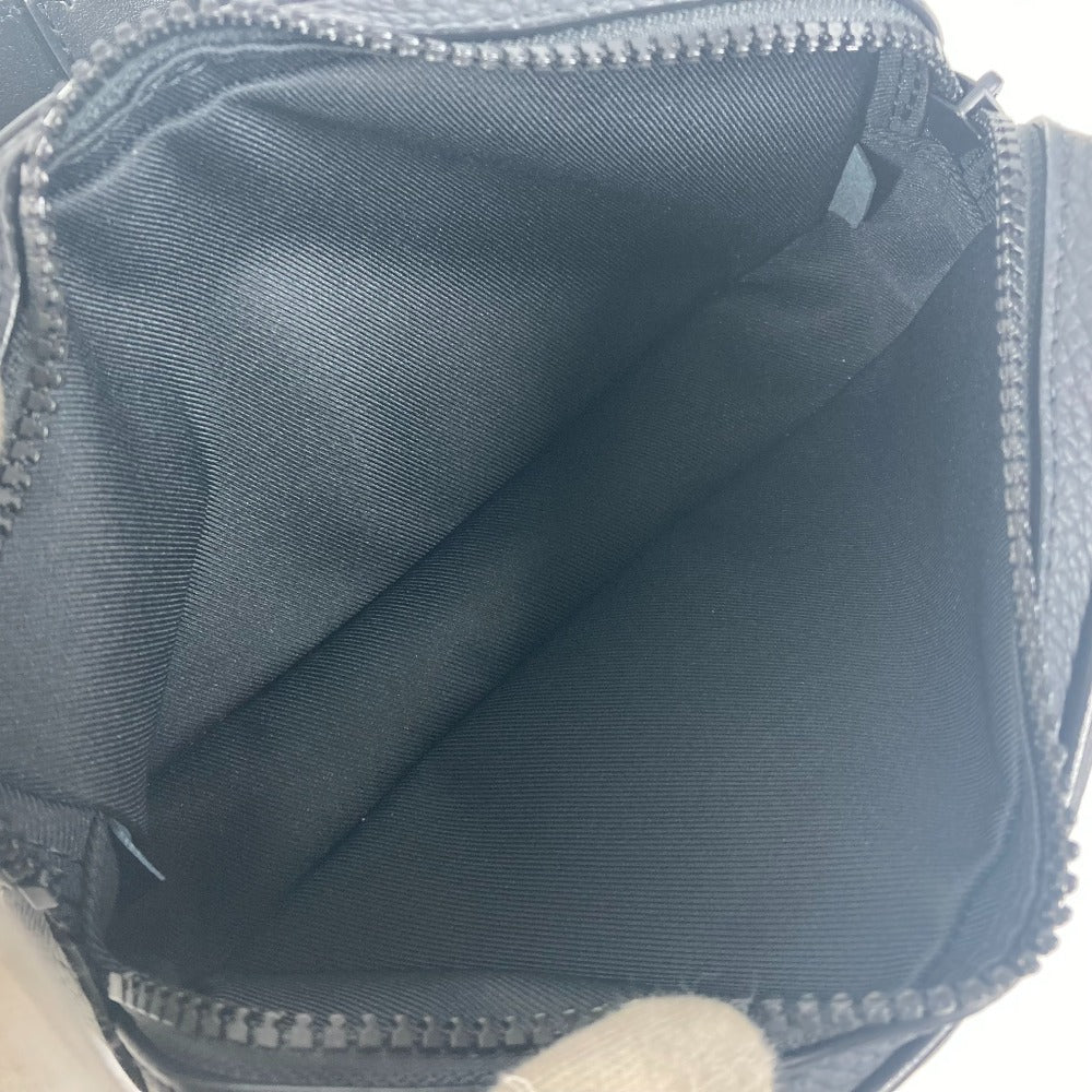 LOUIS VUITTON Waist bag M53550 leather black Sling bag Pochette Volga mens Used Authentic
