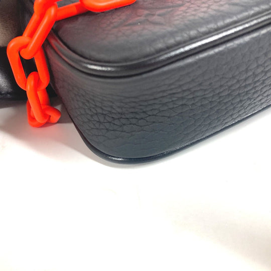 LOUIS VUITTON Waist bag M53550 leather black Sling bag Pochette Volga mens Used Authentic