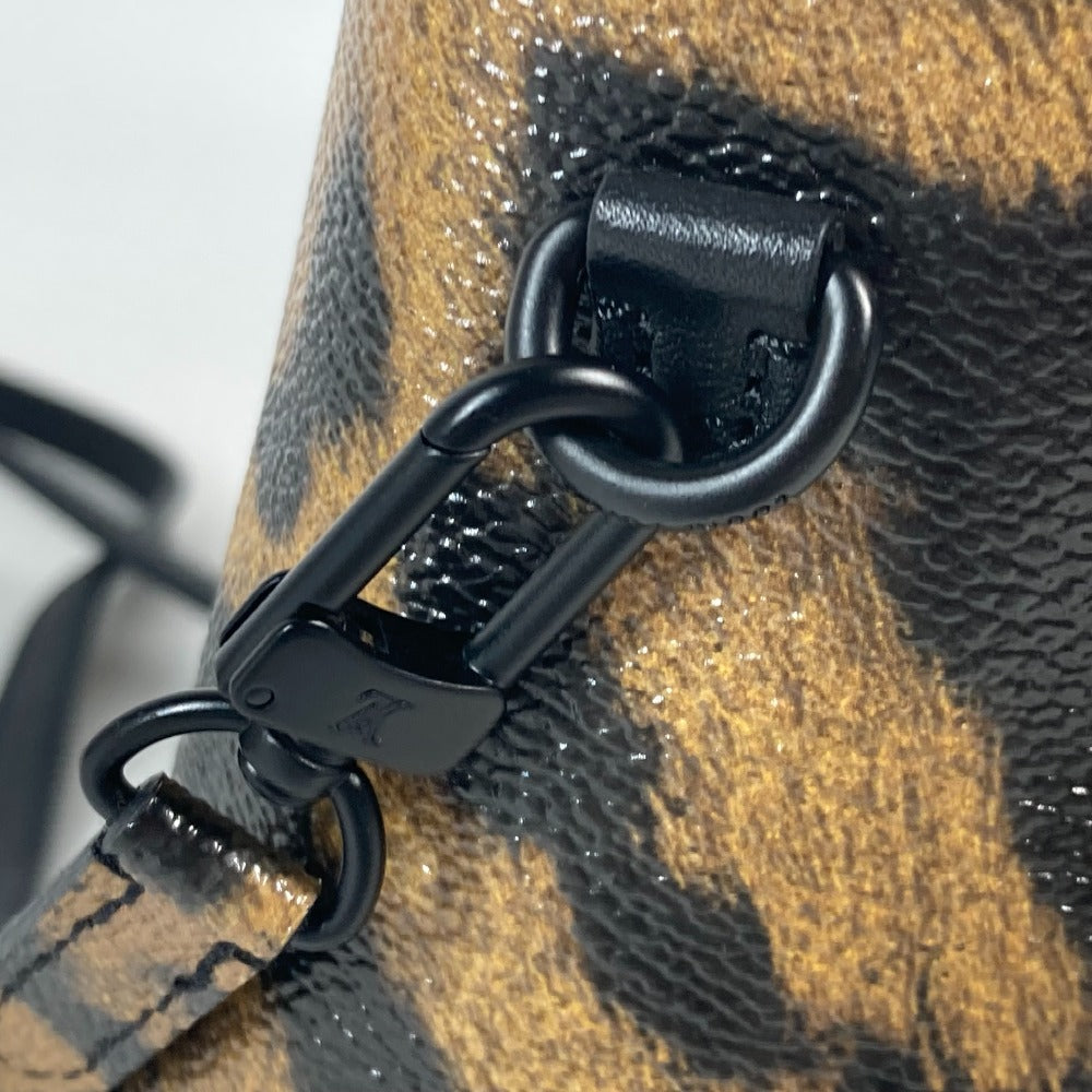 LOUIS VUITTON Vanity bag M43001 canvas Brown Monogram Reverse Leopard Camera box Women Used Authentic