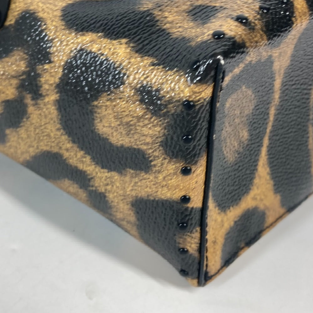 LOUIS VUITTON Vanity bag M43001 canvas Brown Monogram Reverse Leopard Camera box Women Used Authentic