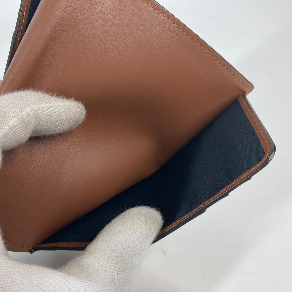 BURBERRY passport case PVC / Leather Brown TB logo Women Used Authentic