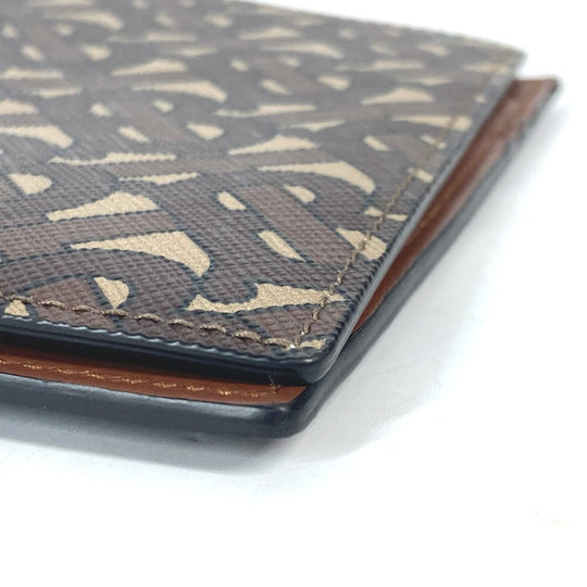 BURBERRY passport case PVC / Leather Brown TB logo Women Used Authentic