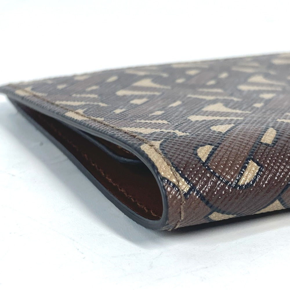BURBERRY passport case PVC / Leather Brown TB logo Women Used Authentic