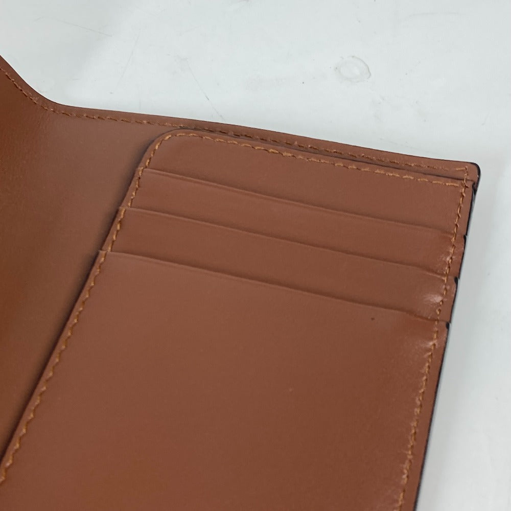 BURBERRY passport case PVC / Leather Brown TB logo Women Used Authentic