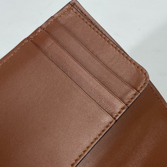 BURBERRY passport case PVC / Leather Brown TB logo Women Used Authentic