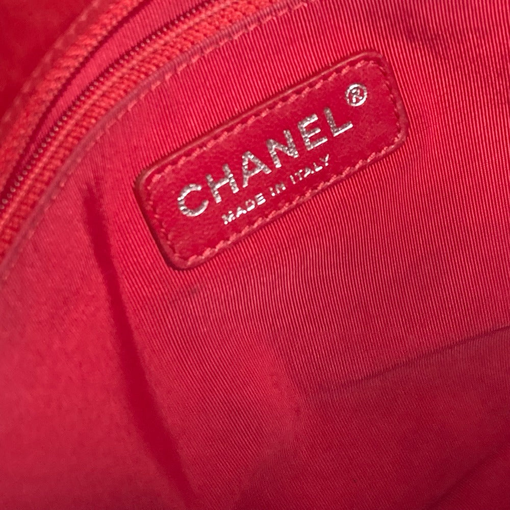 CHANEL Shoulder Bag enamel Red CC COCO Mark Lipstick Women Used Authentic