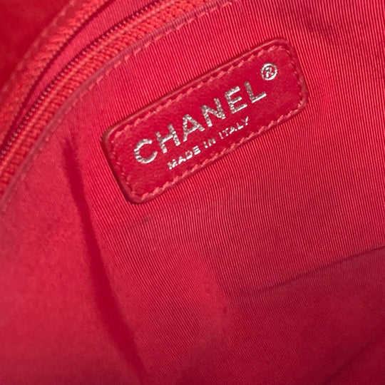 CHANEL Shoulder Bag enamel Red CC COCO Mark Lipstick Women Used Authentic