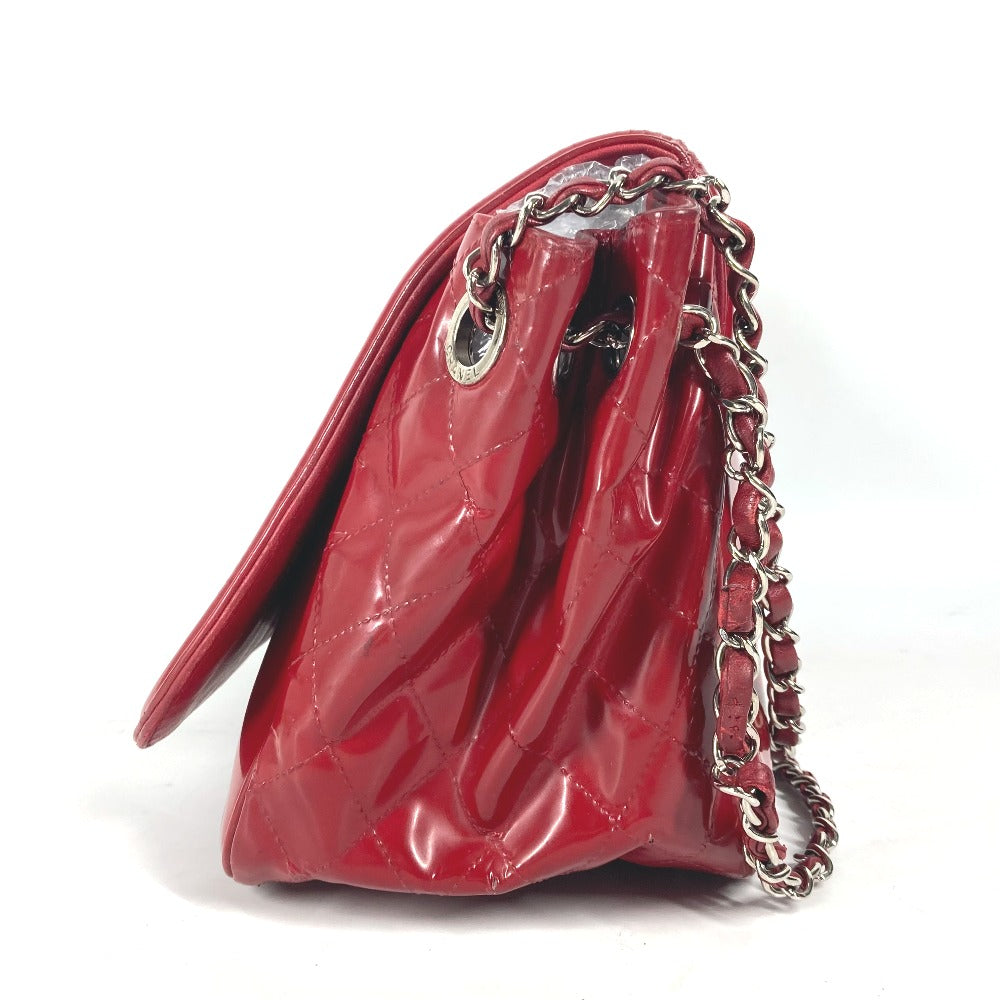 CHANEL Shoulder Bag enamel Red CC COCO Mark Lipstick Women Used Authentic