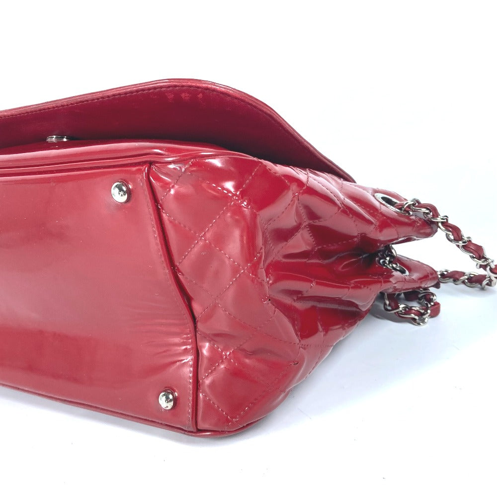 CHANEL Shoulder Bag enamel Red CC COCO Mark Lipstick Women Used Authentic