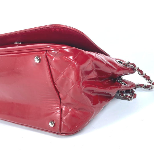 CHANEL Shoulder Bag enamel Red CC COCO Mark Lipstick Women Used Authentic