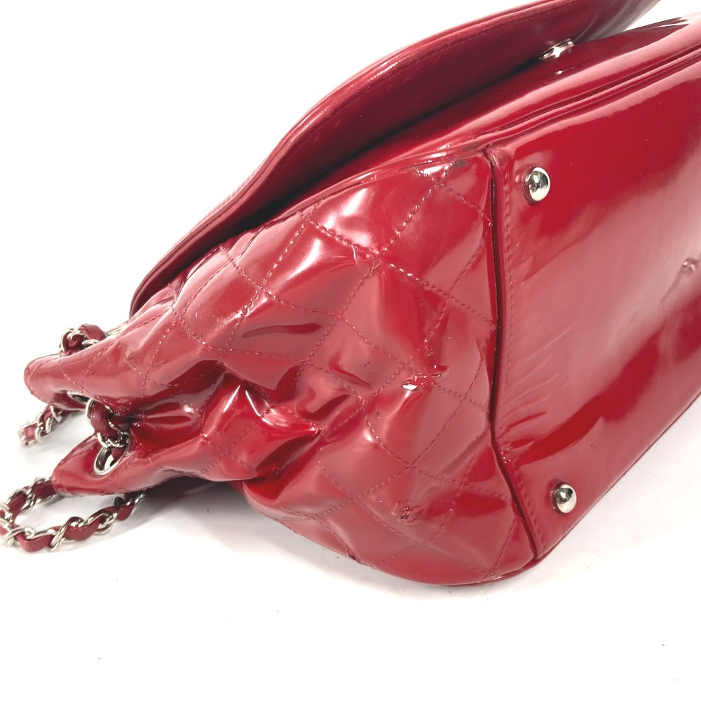CHANEL Shoulder Bag enamel Red CC COCO Mark Lipstick Women Used Authentic