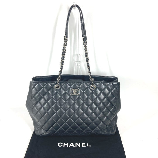 CHANEL Shoulder Bag A91046 lambskin black CC COCO Mark Matelasse Quilting unisex(Unisex) Used Authentic