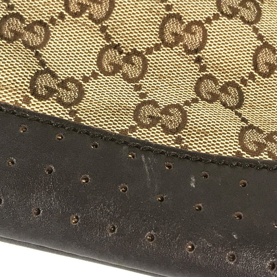 GUCCI Shoulder Bag 145857 GG canvas / leather beige GG unisex(Unisex) Used Authentic