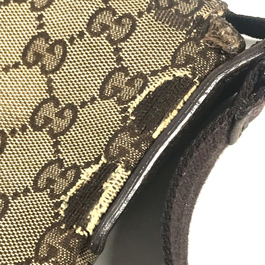 GUCCI Shoulder Bag 145857 GG canvas / leather beige GG unisex(Unisex) Used Authentic