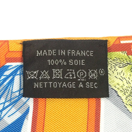 HERMES scarf H063875S 02 silk Orange Twilly Twilly Ribbon Scarf Women Used Authentic