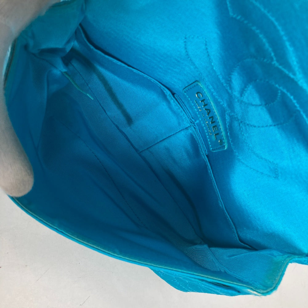 CHANEL Shoulder Bag Nylon blue Crossbody chain bag WChain 2.55 metal fittings Matelasse Women Used Authentic