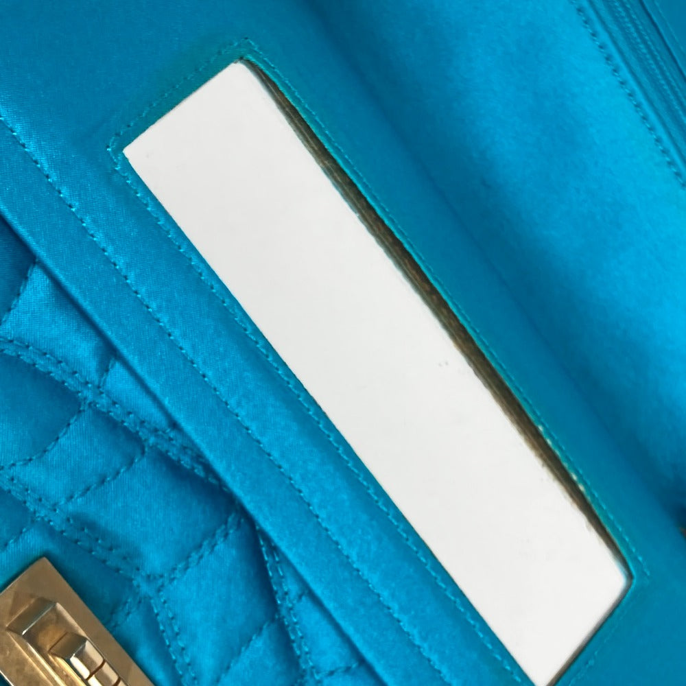 CHANEL Shoulder Bag Nylon blue Crossbody chain bag WChain 2.55 metal fittings Matelasse Women Used Authentic