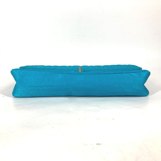 CHANEL Shoulder Bag Nylon blue Crossbody chain bag WChain 2.55 metal fittings Matelasse Women Used Authentic