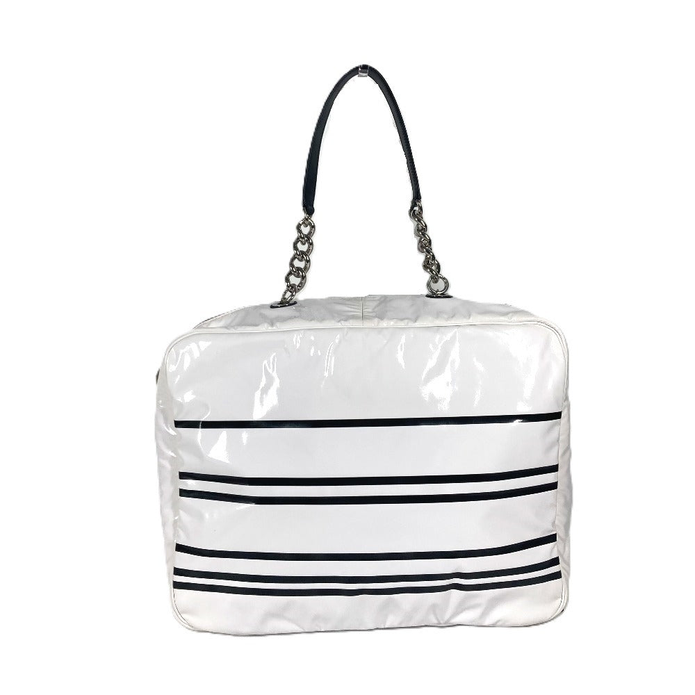 CHANEL Shoulder Bag PVC white LA PAUSA La Pausa CC COCO Mark logo Women Used Authentic