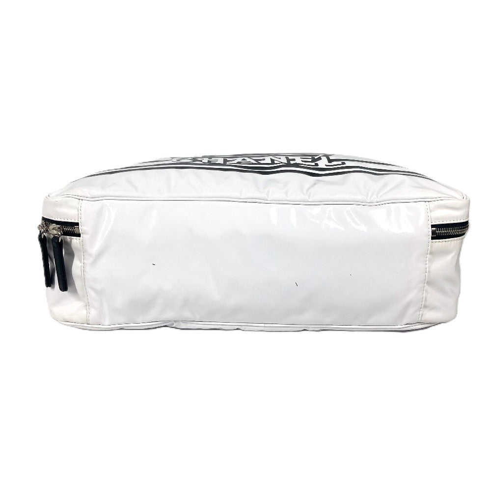 CHANEL Shoulder Bag PVC white LA PAUSA La Pausa CC COCO Mark logo Women Used Authentic