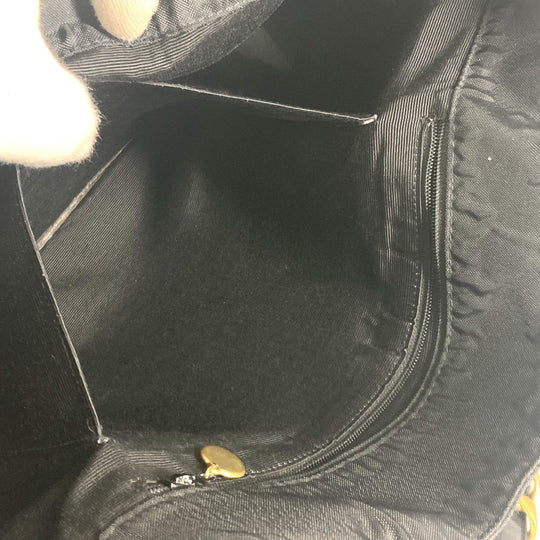 CHANEL Shoulder Bag Nylon black CC COCO Mark logo Women Used Authentic