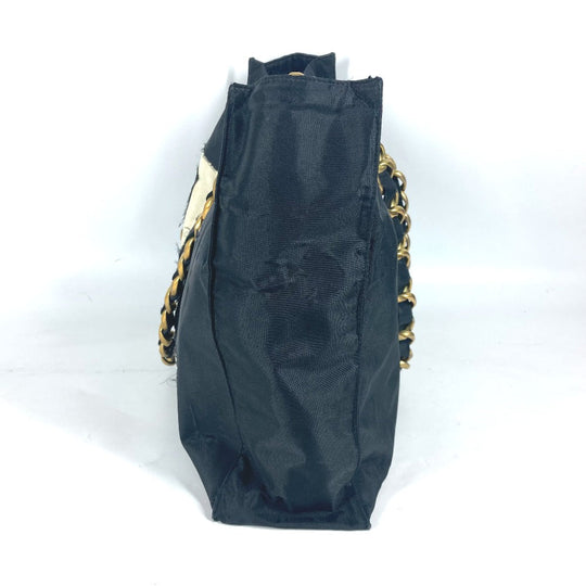 CHANEL Shoulder Bag Nylon black CC COCO Mark logo Women Used Authentic