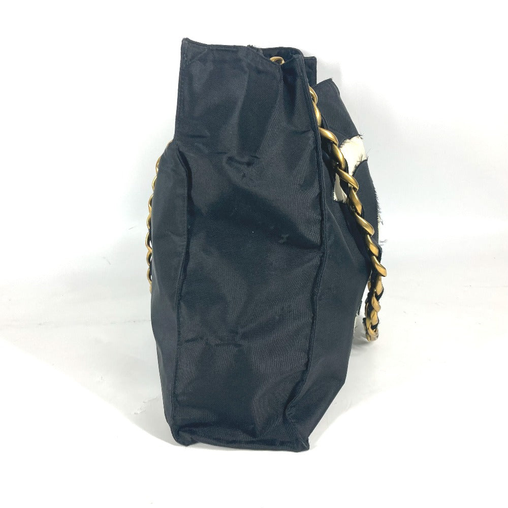 CHANEL Shoulder Bag Nylon black CC COCO Mark logo Women Used Authentic