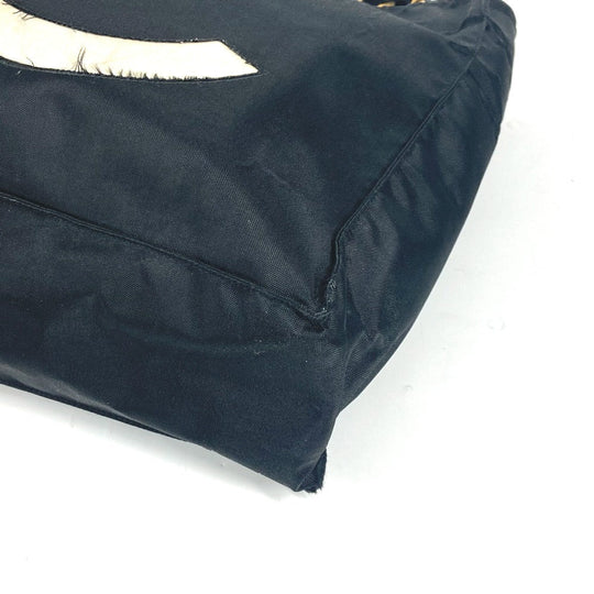 CHANEL Shoulder Bag Nylon black CC COCO Mark logo Women Used Authentic