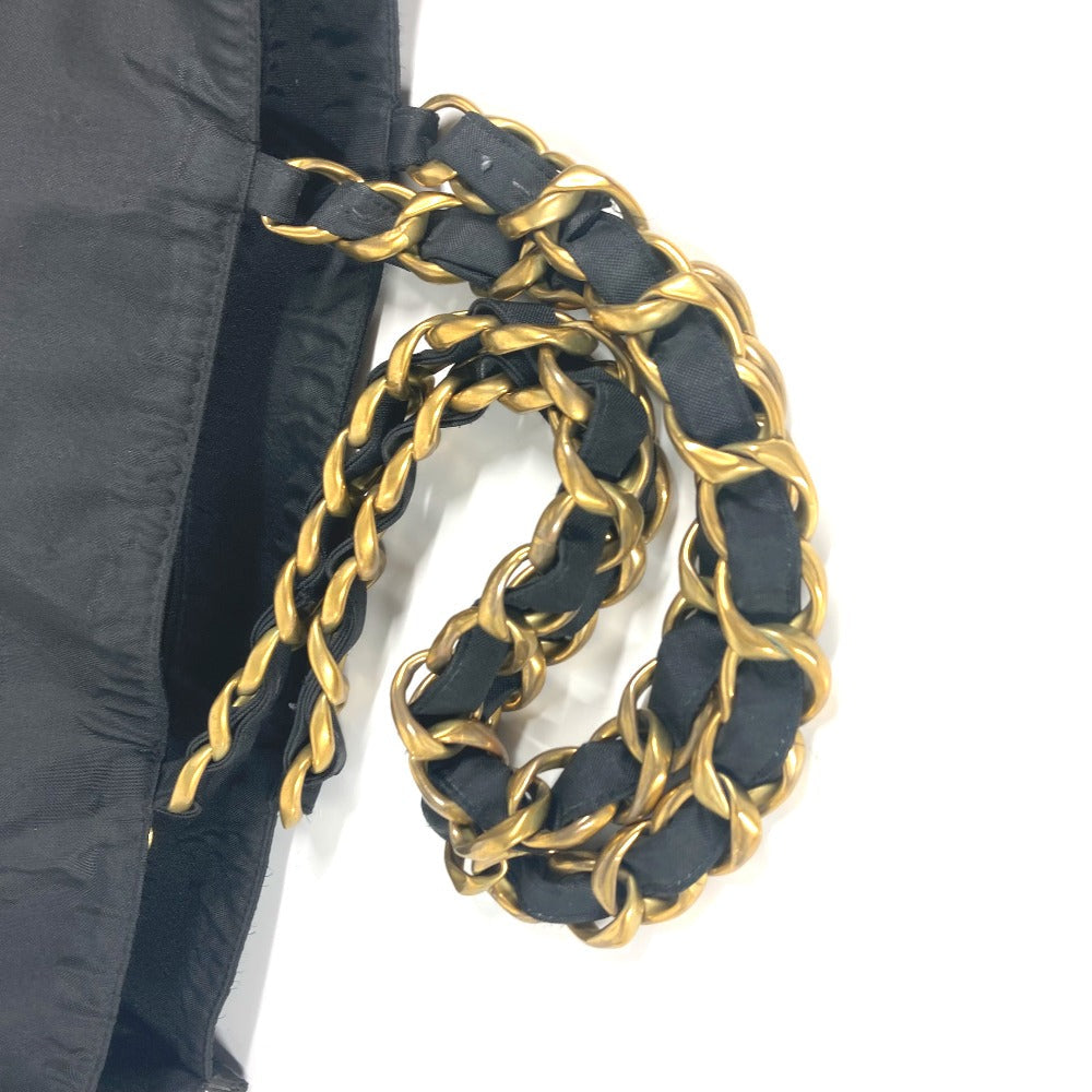 CHANEL Shoulder Bag Nylon black CC COCO Mark logo Women Used Authentic