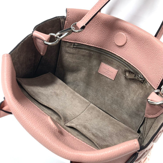 LOUIS VUITTON Tote Bag M94639 , Veau Cashmere Leather pink monogram velour Tote W BB Women Used Authentic