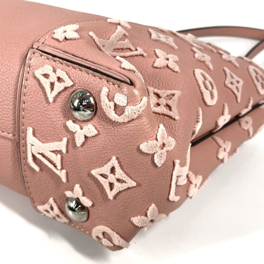 LOUIS VUITTON Tote Bag M94639 , Veau Cashmere Leather pink monogram velour Tote W BB Women Used Authentic
