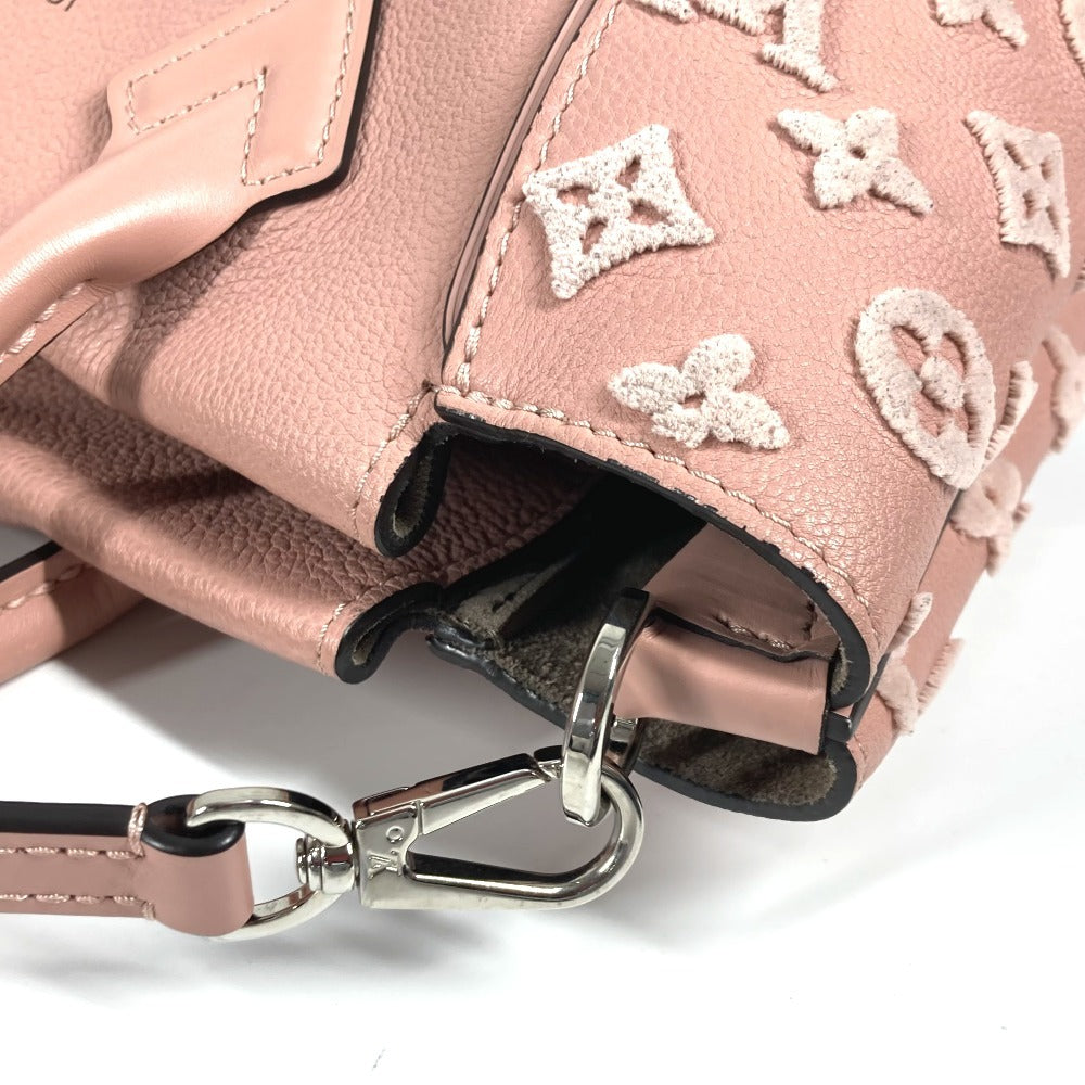 LOUIS VUITTON Tote Bag M94639 , Veau Cashmere Leather pink monogram velour Tote W BB Women Used Authentic