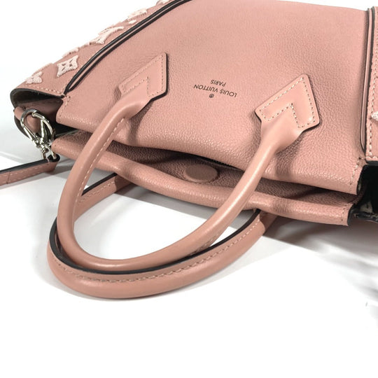 LOUIS VUITTON Tote Bag M94639 , Veau Cashmere Leather pink monogram velour Tote W BB Women Used Authentic