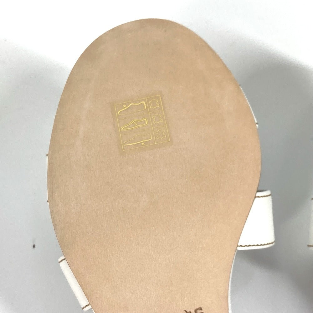 HERMES Sandals leather white Oasis 35.5