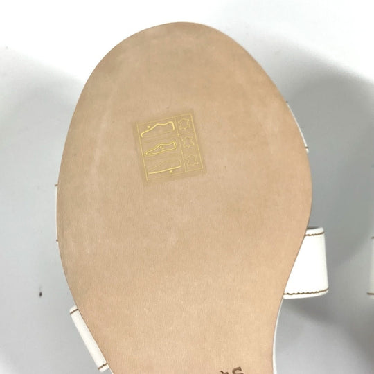 HERMES Sandals leather white Oasis 35.5