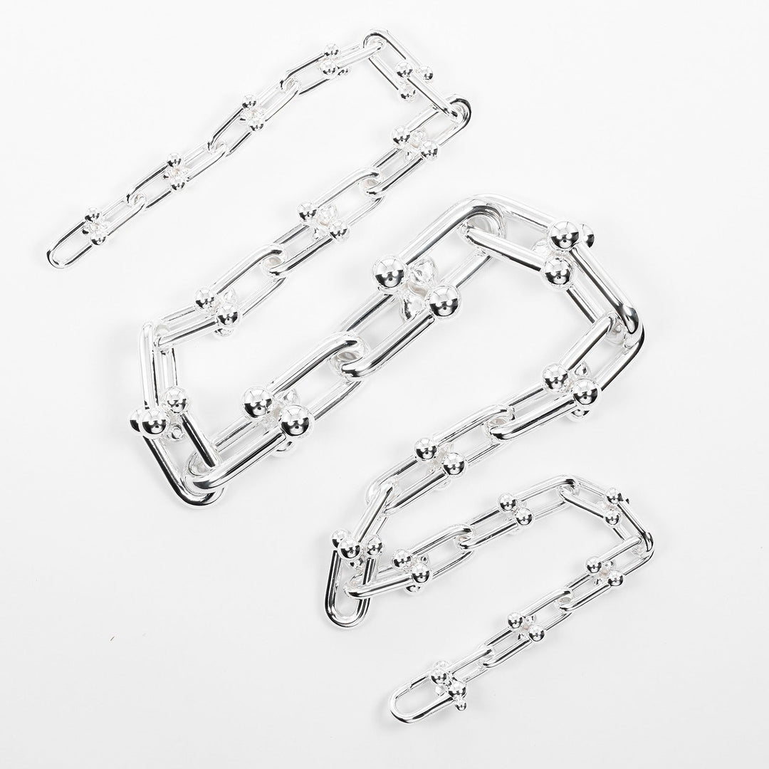 TIFFANY&Co. Necklace Silver925 Silver Hardware Graduated Link Women Used Authentic