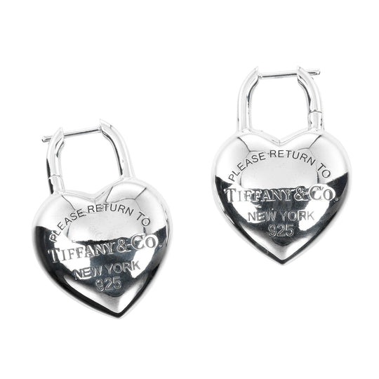 TIFFANY&Co. Pierce Silver925 Silver Return to TIFFANY&Co. Full Heart Women Used Authentic