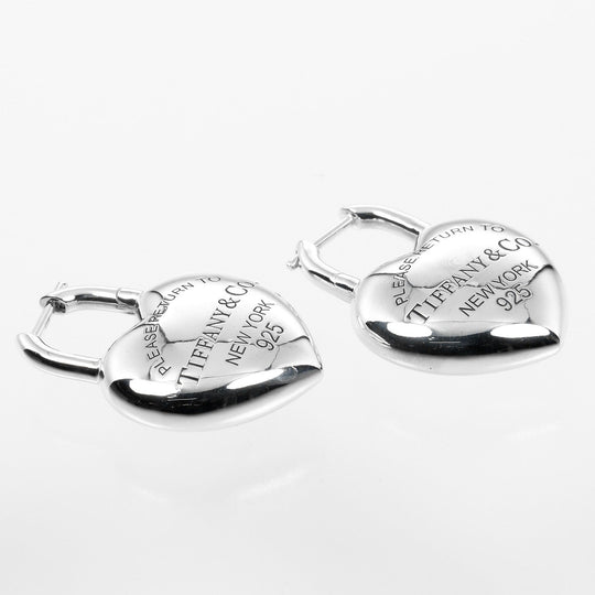 TIFFANY&Co. Pierce Silver925 Silver Return to TIFFANY&Co. Full Heart Women Used Authentic