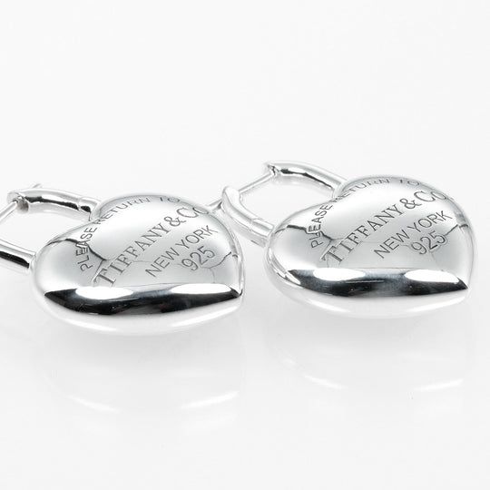 TIFFANY&Co. Pierce Silver925 Silver Return to TIFFANY&Co. Full Heart Women Used Authentic