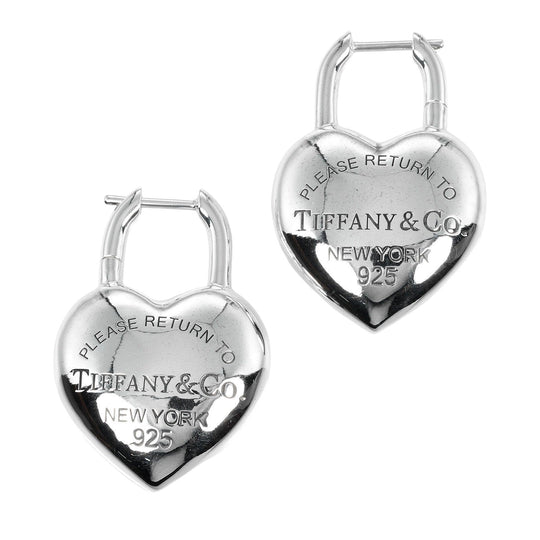 TIFFANY&Co. Pierce Silver925 Silver Return to TIFFANY&Co. Full Heart Women Used Authentic