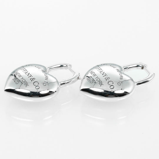 TIFFANY&Co. Pierce Silver925 Silver Return to TIFFANY&Co. Full Heart Women Used Authentic