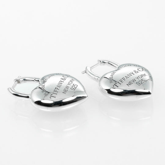 TIFFANY&Co. Pierce Silver925 Silver Return to TIFFANY&Co. Full Heart Women Used Authentic