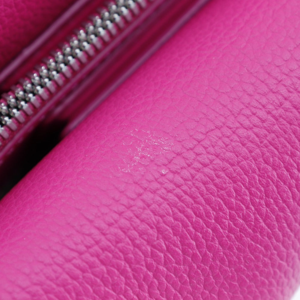 MCM Handbag MWT 6SMA04 PU001 leather pink 2WAYShoulder mirror Women Used Authentic