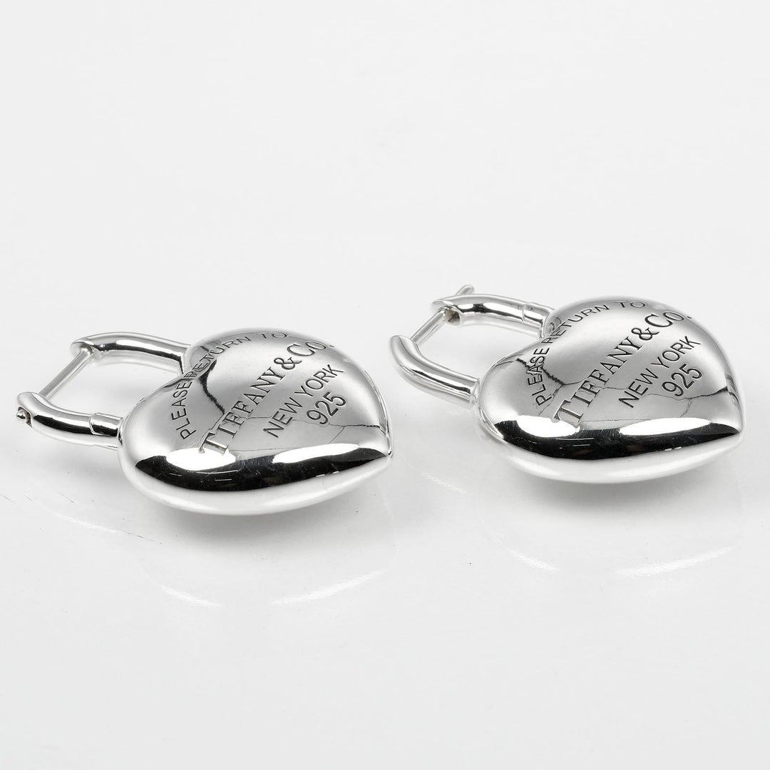 TIFFANY&Co. Pierce Silver925 Silver Return to TIFFANY&Co. Full Heart Women Used Authentic