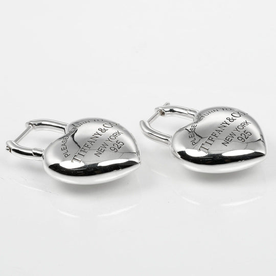TIFFANY&Co. Pierce Silver925 Silver Return to TIFFANY&Co. Full Heart Women Used Authentic